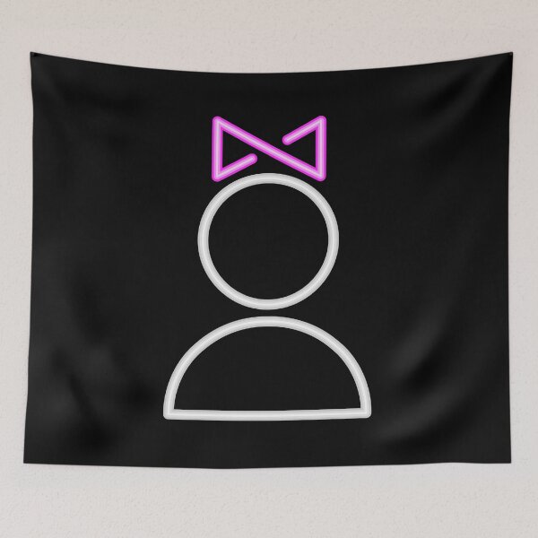 Item preview, Funny Cute Girl Pink Hair Ribbon Neon Sign Illustration designed and sold by peter2art.