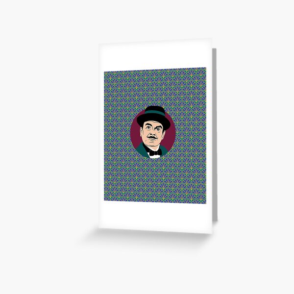 Hercule Poirot murder mystery book gifts. Greeting Card