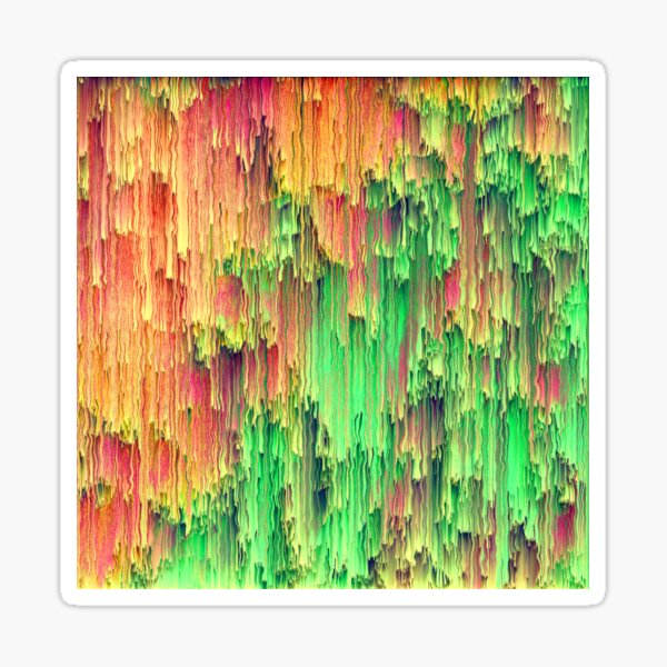 Abstract frozen wooden color streams Sticker