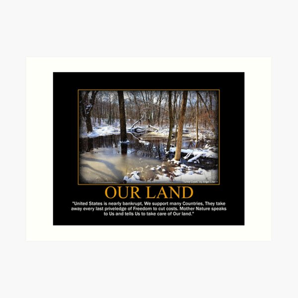 Creek In The Snow Art Print