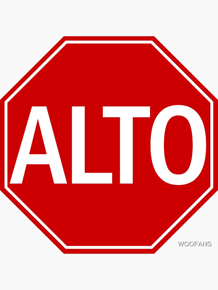 "STOP SIGN MEXICO" Sticker for Sale by WOOFANG Redbubble