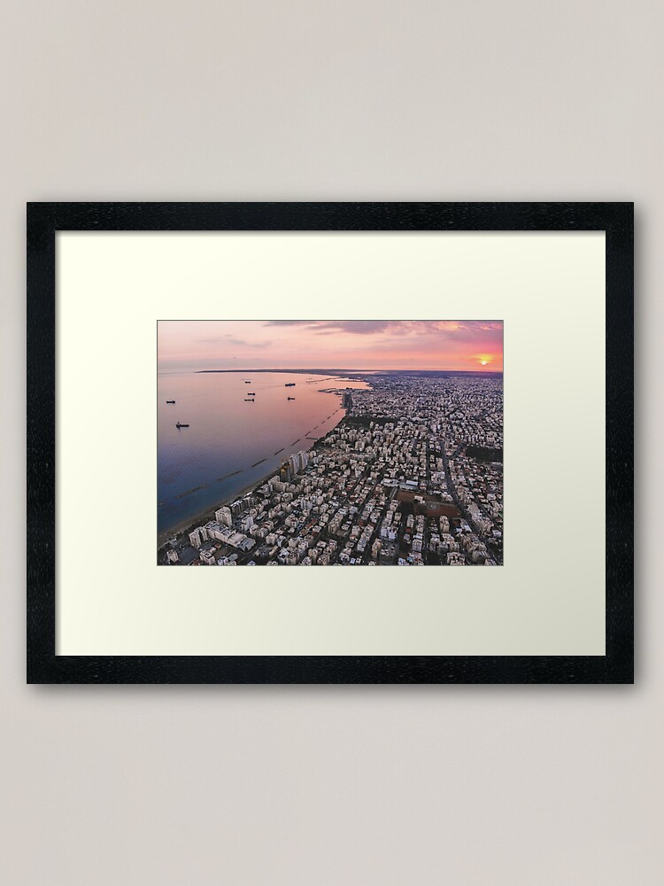 Alternate view of Limassol bird's eye view Framed Art Print