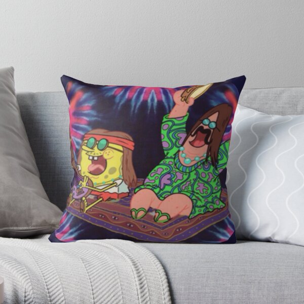 Psychedelic Sponge Throw Pillow