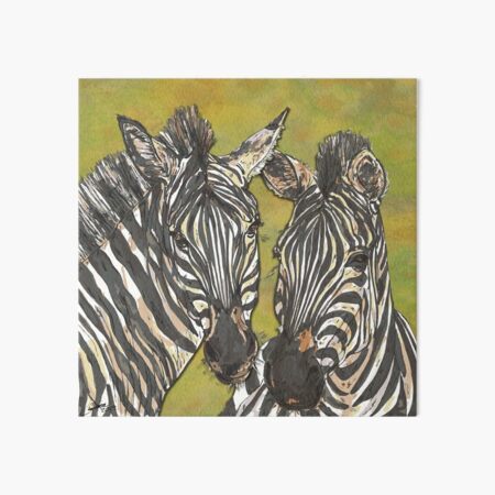 Zebras Art Board Print