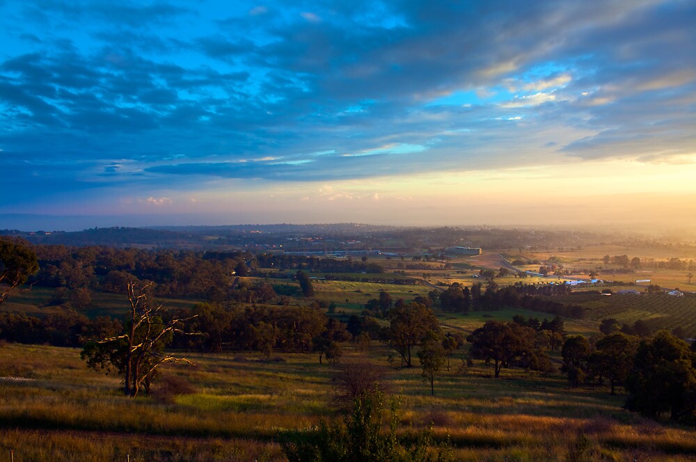 "Bathurst sunrise from Mount Panorama" by Dana Sibera | Redbubble