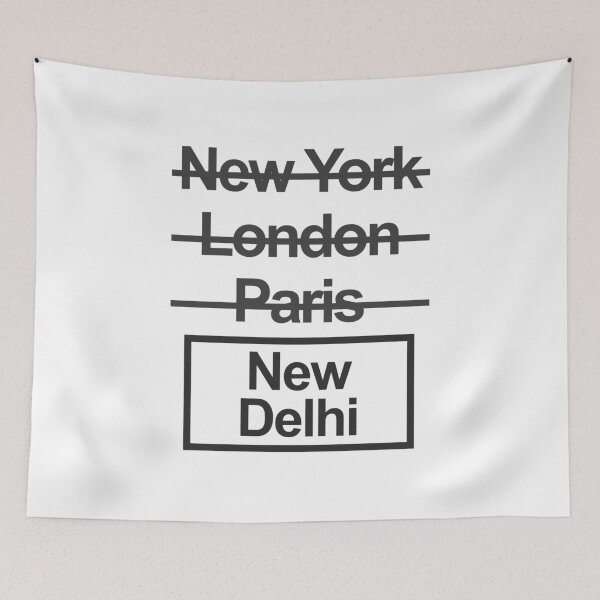 Item preview, India New Delhi City Text design designed and sold by GetItGiftIt.