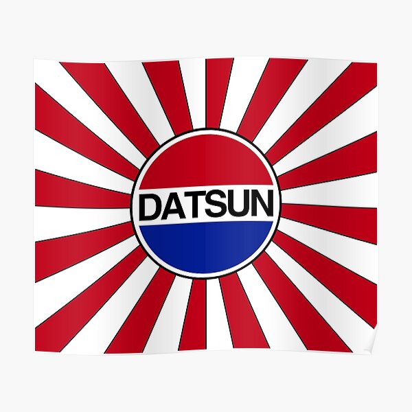 Datsun Logo and Rising Sun Poster