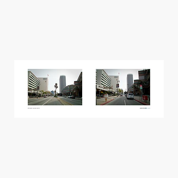 Wilshire Boulevard + Curson Avenue, Miracle Mile, Los Angeles, California, USA...narrowed. Photographic Print