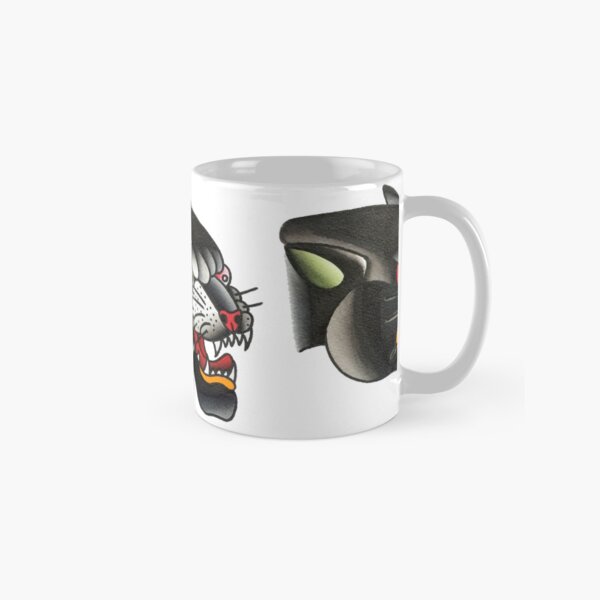 Traditional Panther Head Tattoo Design Classic Mug