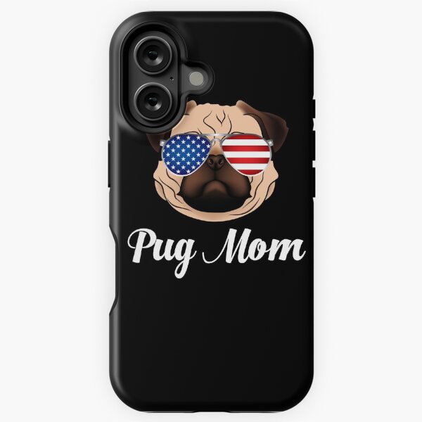 Vista previa del artículo con la obra «Cute Pug Mom Life Pug Cara Gafas de sol Puggy Lover Pug Dueño», diseñado y vendido por ZNOVANNA.
