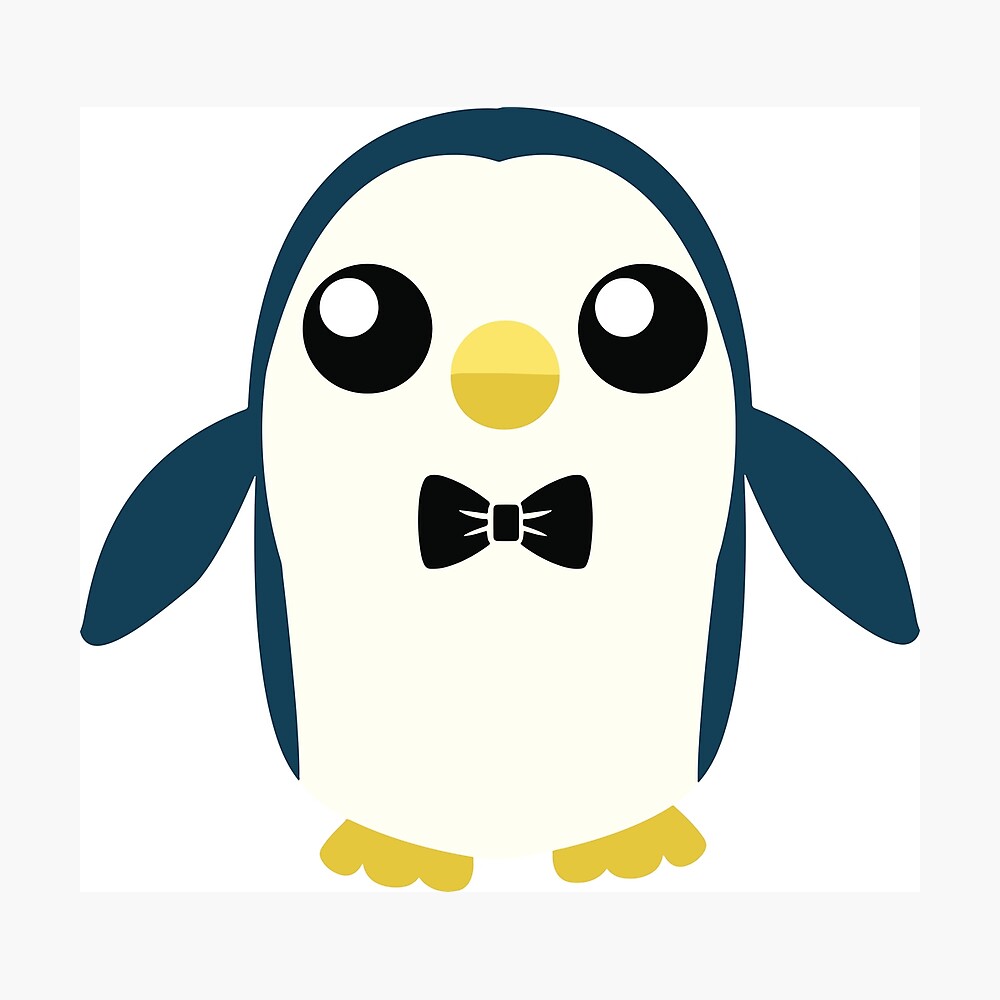 Adventure Time Gunter The Penguin Photographic Print By Rainbowdreamer Redbubble