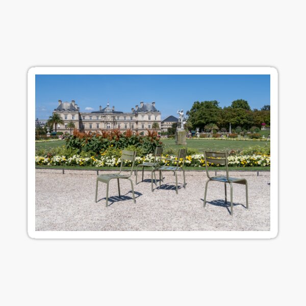 Chairs in Luxembourg Gardens - Paris Sticker