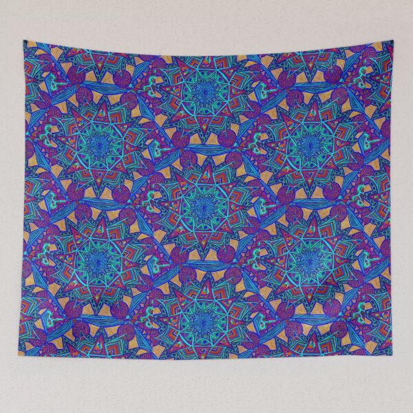 Item preview, Blue Atoms Mandala designed and sold by GormleyArt.