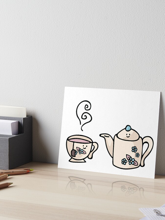 Teapot cute colorful doodle hand drawn cartoon Vector Image