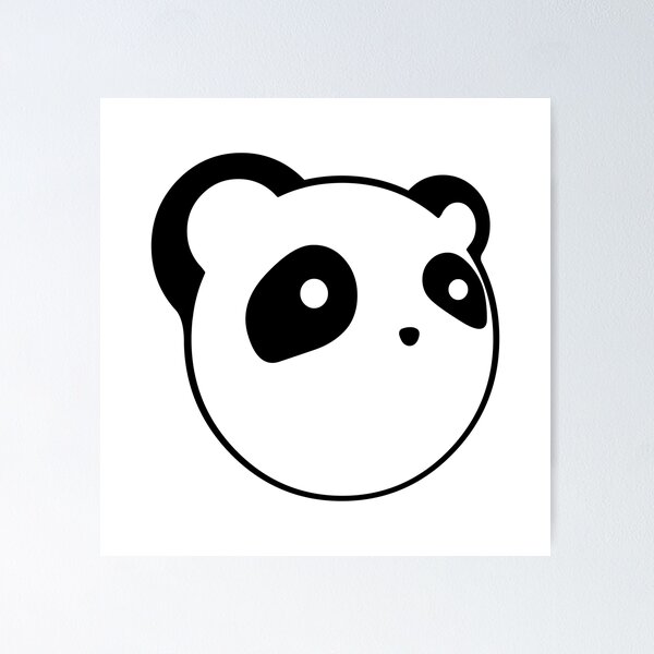 Item preview, Cute Minimalist Panda Face Kawaii Animal Design designed and sold by RetroChill.