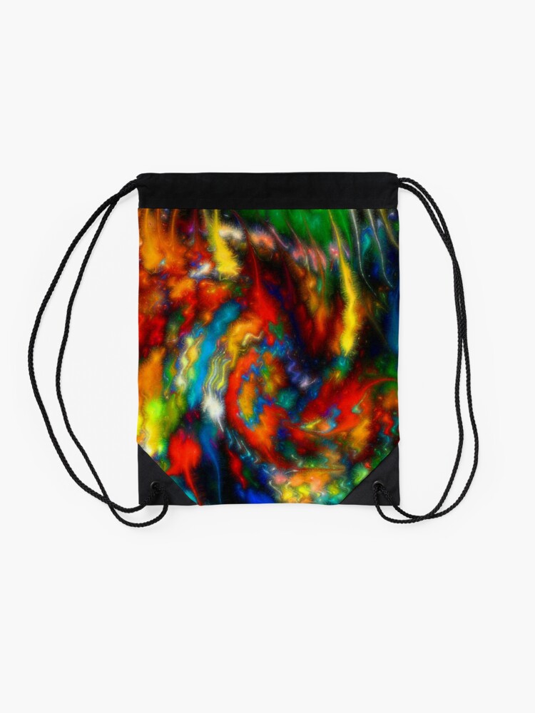 Thumbnail 2 of 3, Drawstring Bag, Color Me Brightly. designed and sold by Hound-B.