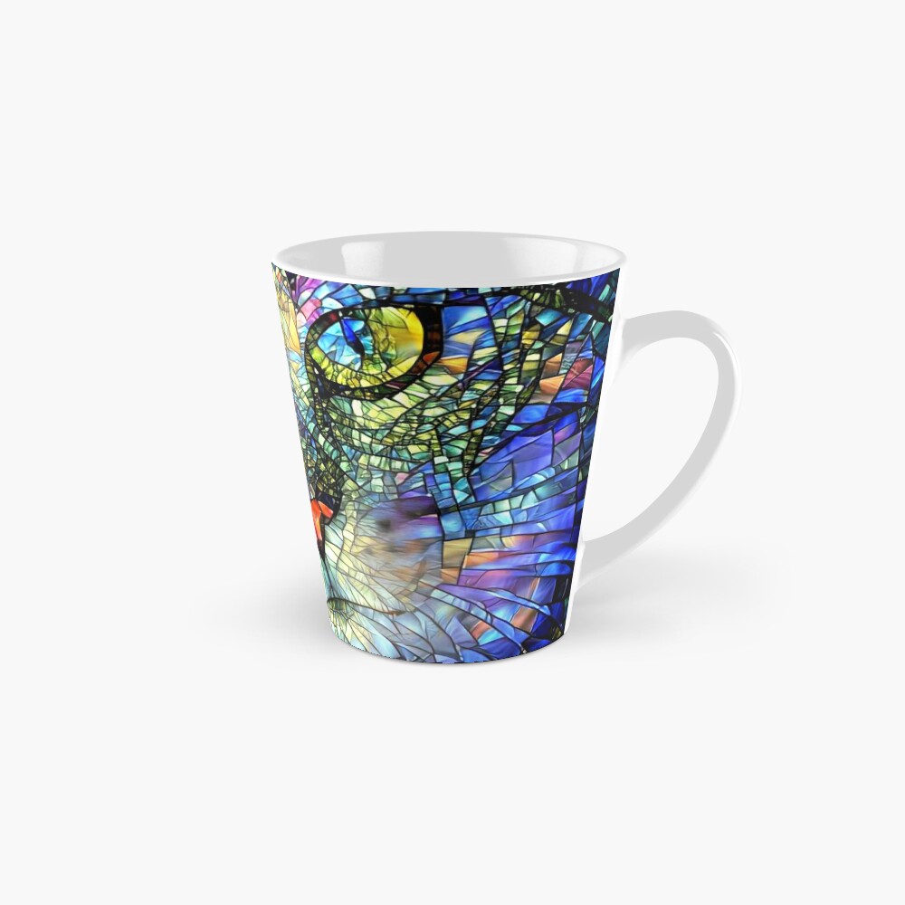 Stained Glass Cat Art Coffee Mug by Peggy Collins - Pixels