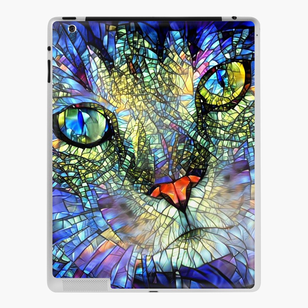 Stained Glass Cat Art Coffee Mug by Peggy Collins - Pixels