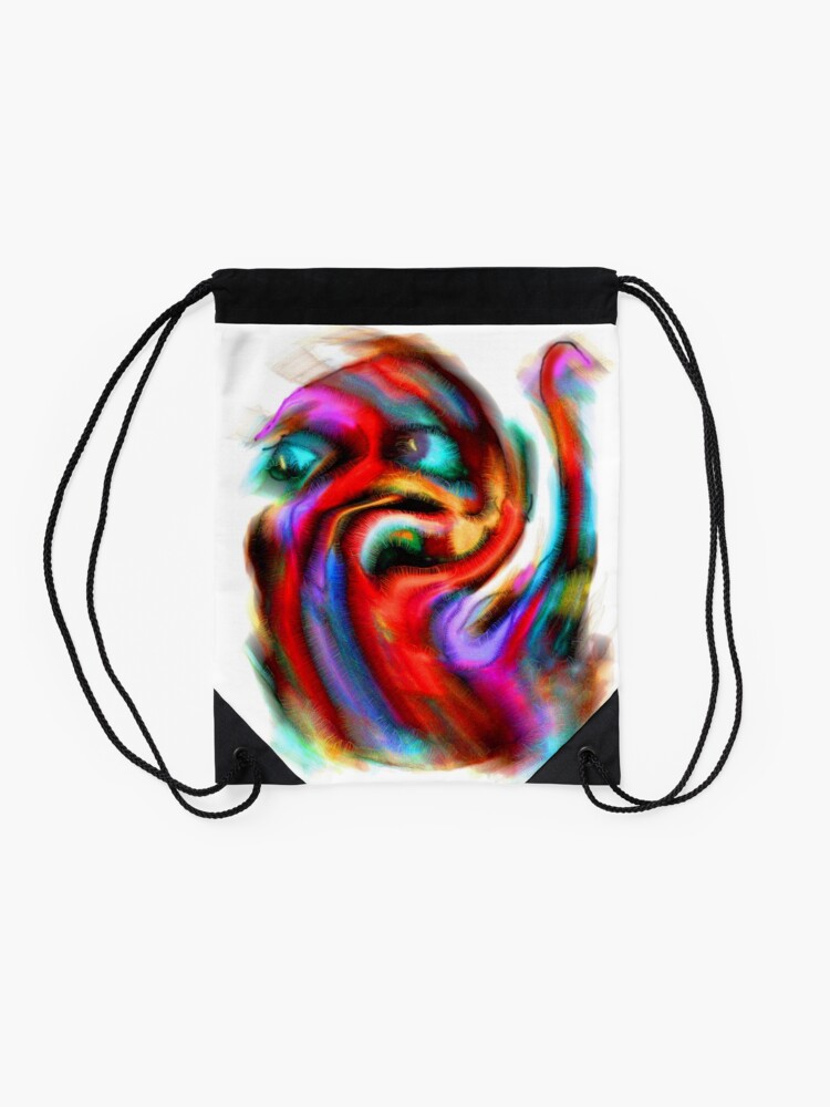 Thumbnail 2 of 3, Drawstring Bag, Here comes an Alien.. designed and sold by Hound-B.