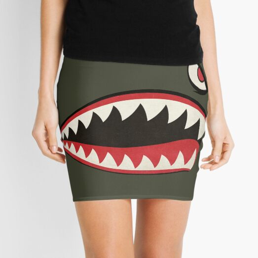 Flying Tigers Nose Art Mini Skirt