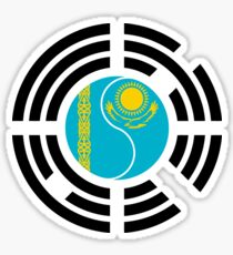 Kazakhstani Korean Multinational Patriot Flag Series Sticker