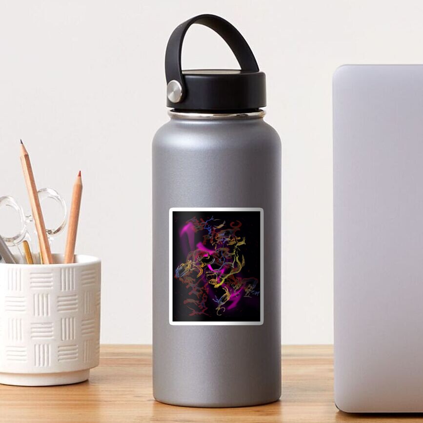 Floating Cave Paintings Sticker