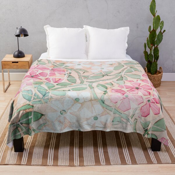 Item preview, Barcelona Park Guell Tile Mosaic Floral Print 4 designed and sold by CaravaggioHouse.