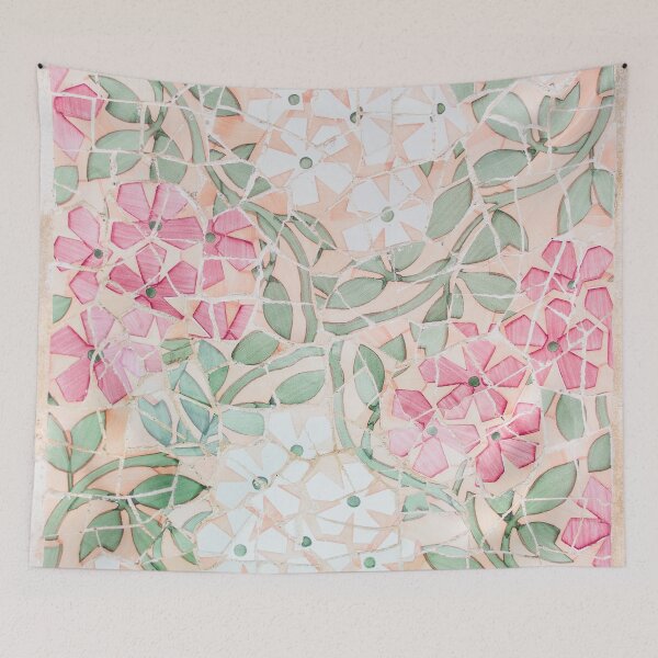 Item preview, Barcelona Park Guell Tile Mosaic Floral Print 4 designed and sold by CaravaggioHouse.