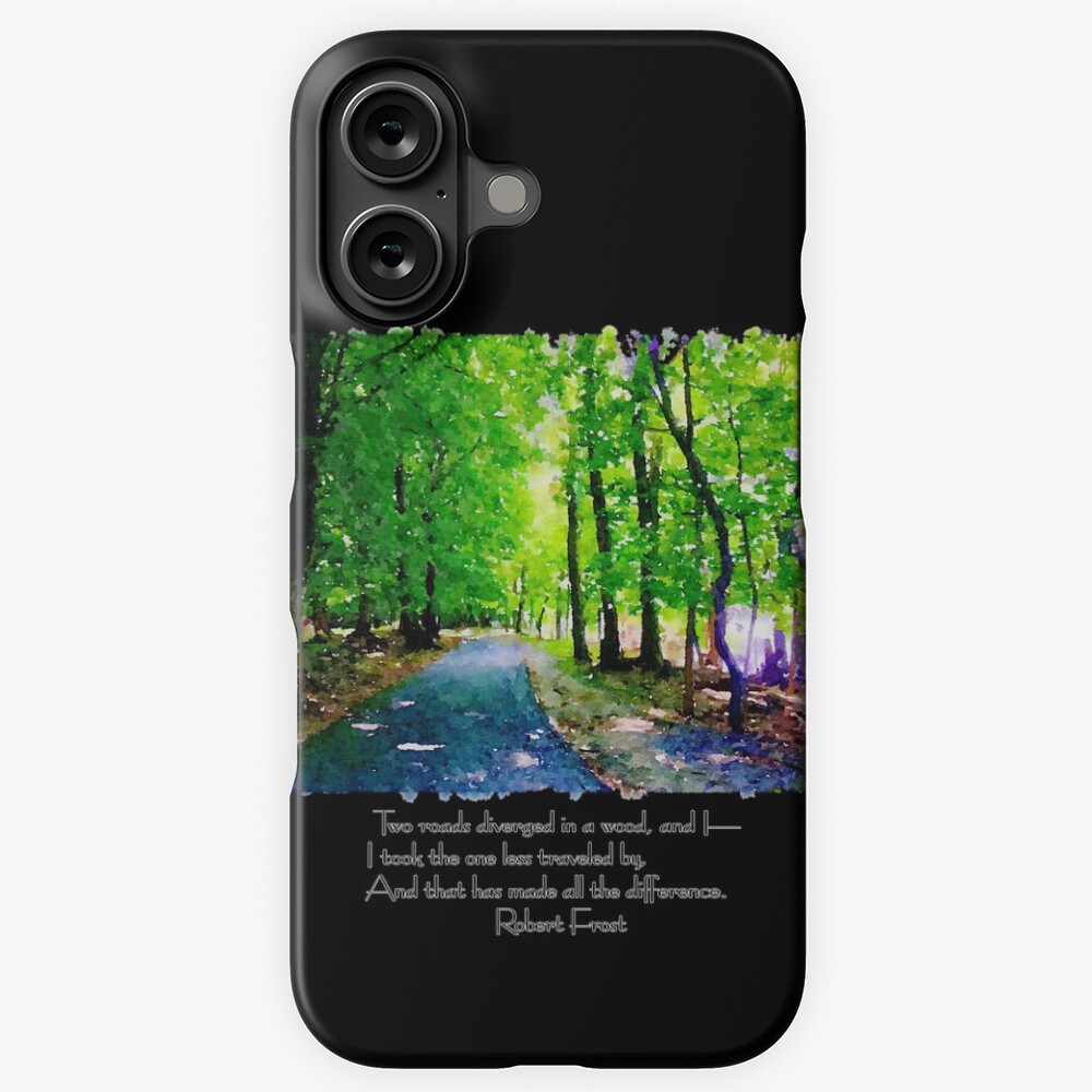 Robert Frost, The Road Not Taken: One Design, On Everything — iPhone Case
