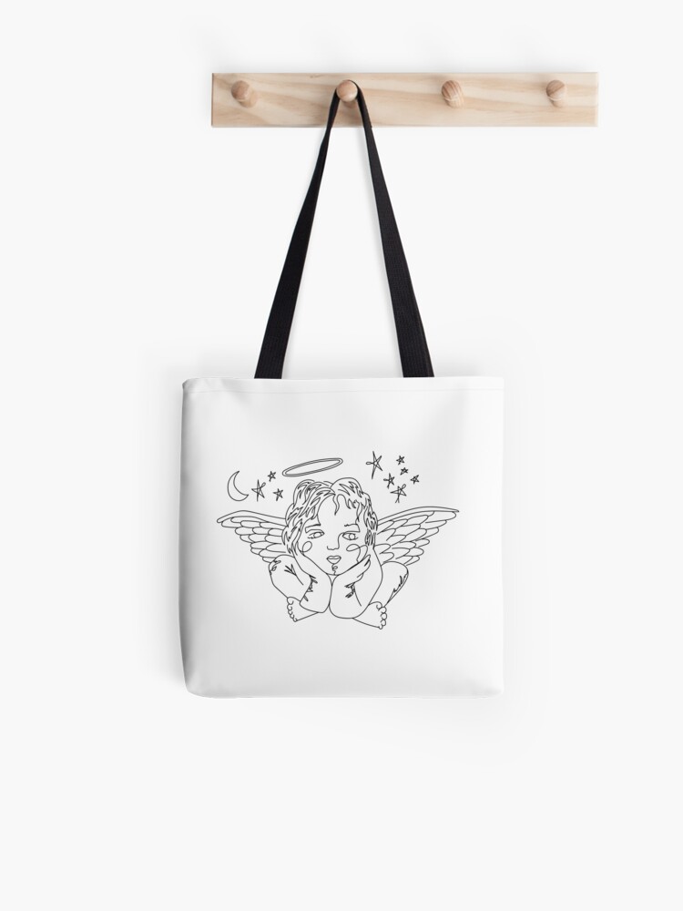 Cherub Line Drawing Tote Bag By Juliahampton Redbubble