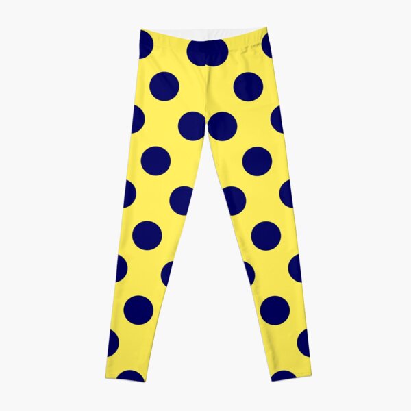 Black / Yellow Polka Dots Leggings