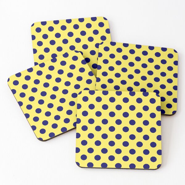 Item preview, Polka Dot Pattern in Navy Blue and Yellow designed and sold by kierkegaard.