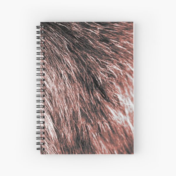 Coral fluffy fur Spiral Notebook