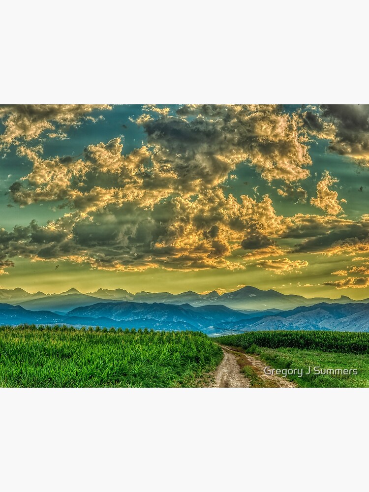 Thumbnail 7 of 7, Framed Art Print, Sunset And Cornfields designed and sold by Gregory J Summers.
