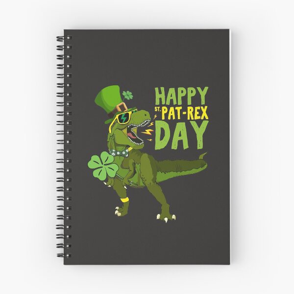 Item preview, Happy St Pat Rex Day St Patricks Dinosaur  Rex Leprechaun Hat Holding Shamrock Funny Kids  designed and sold by alenaz.