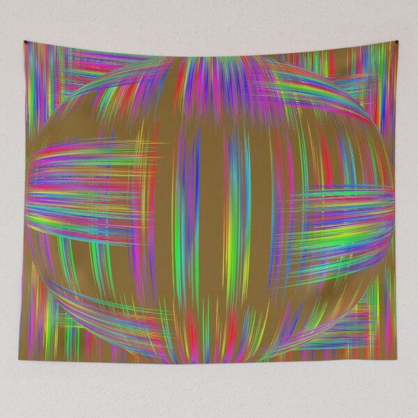 Item preview, Psychedelic abstract rainbow colored artwork designed and sold by CharJens.