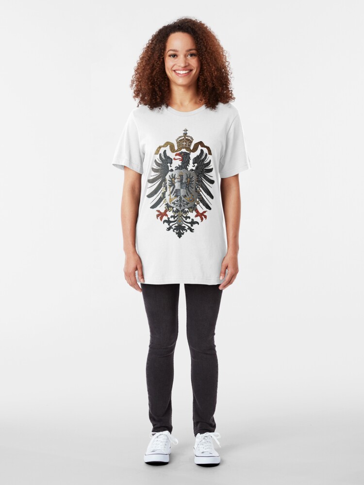 Alternate view of German 1871 Eagle, new Empire design Slim Fit T-Shirt