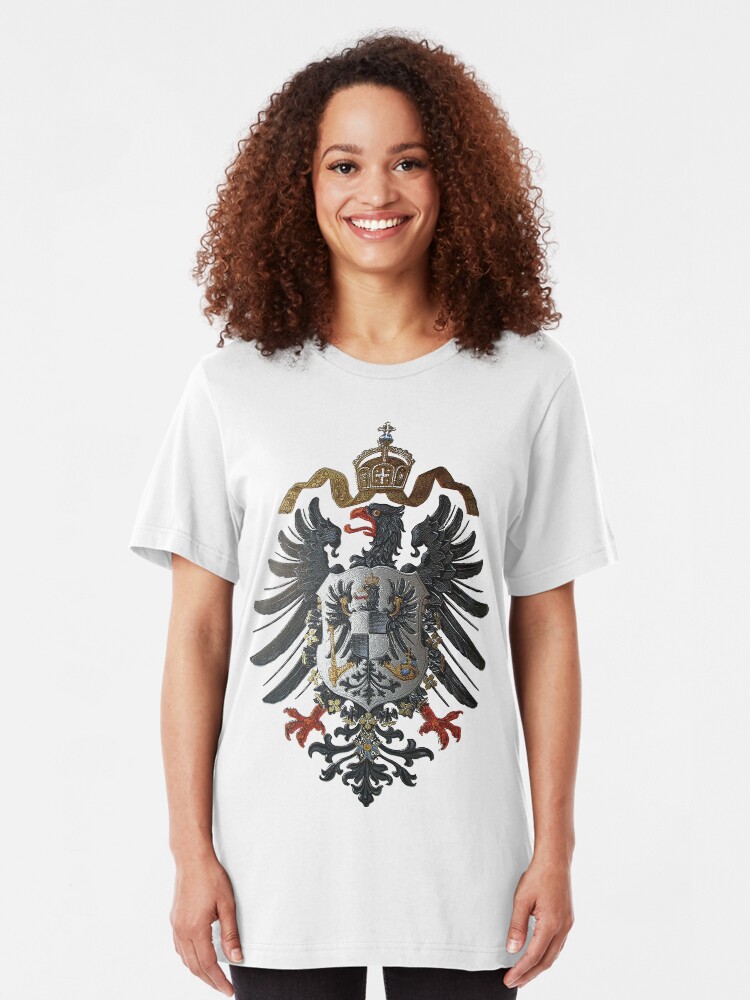 Alternate view of German 1871 Eagle, new Empire design Slim Fit T-Shirt