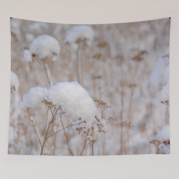 Item preview, Tansy flowers covered by snow designed and sold by xophotography.