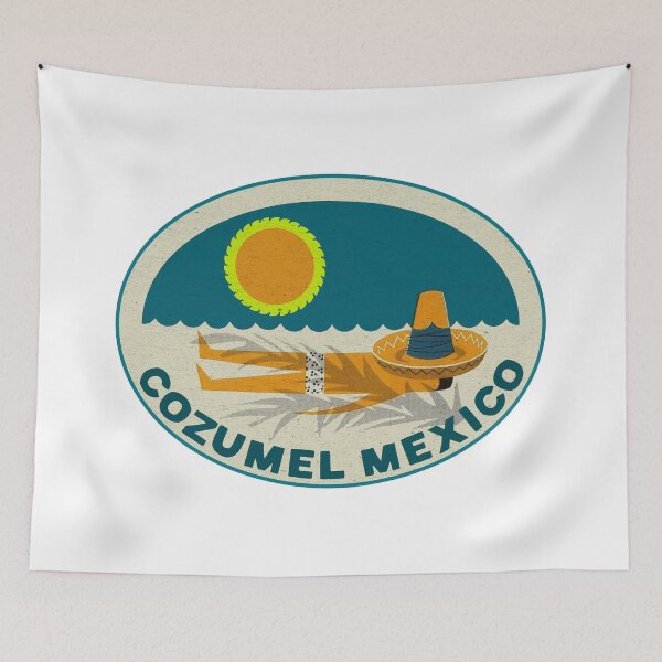 Item preview, Cozumel Mexico Vintage Style Travel Beach Ocean Vacation designed and sold by Travel Time.