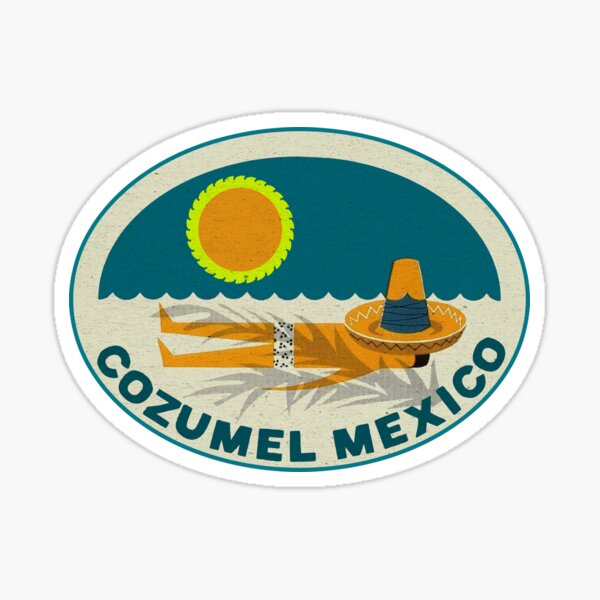 Item preview, Cozumel Mexico Vintage Style Travel Beach Ocean Vacation designed and sold by Travel Time.