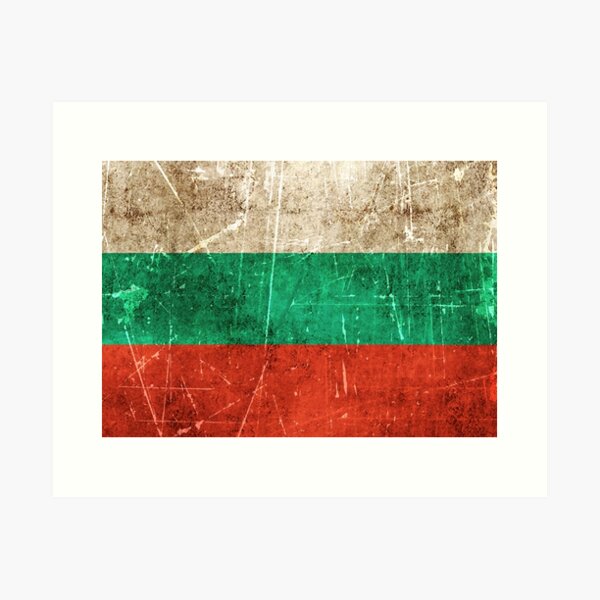 Item preview, Vintage Aged and Scratched Bulgarian Flag designed and sold by JeffBartels.
