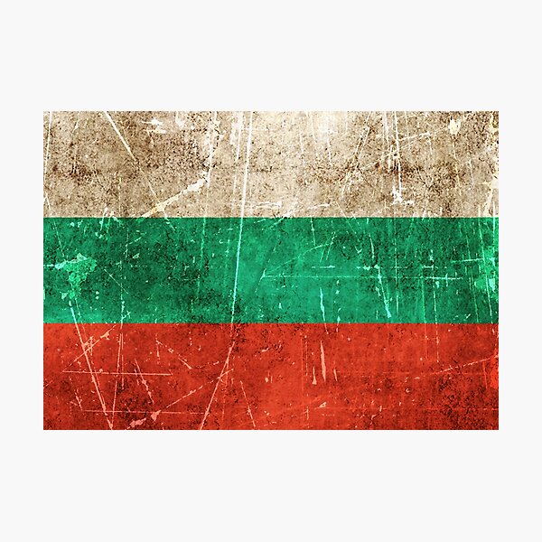 Item preview, Vintage Aged and Scratched Bulgarian Flag designed and sold by JeffBartels.