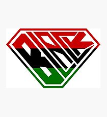 Black SuperEmpowered (Red, Green Photographic Print