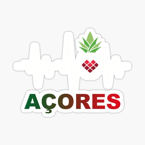 Açores pineapple heart line Sticker