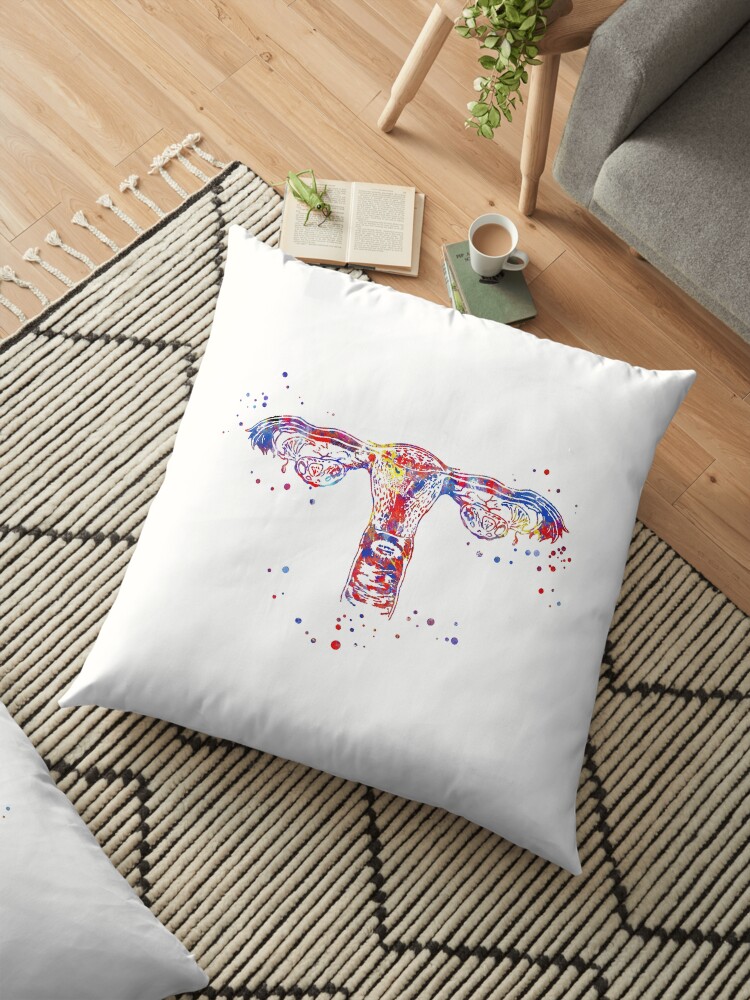 Uterus Watercolor Print Human Anatomy Art Clinic Decor Medical Art OBGYN Doctor