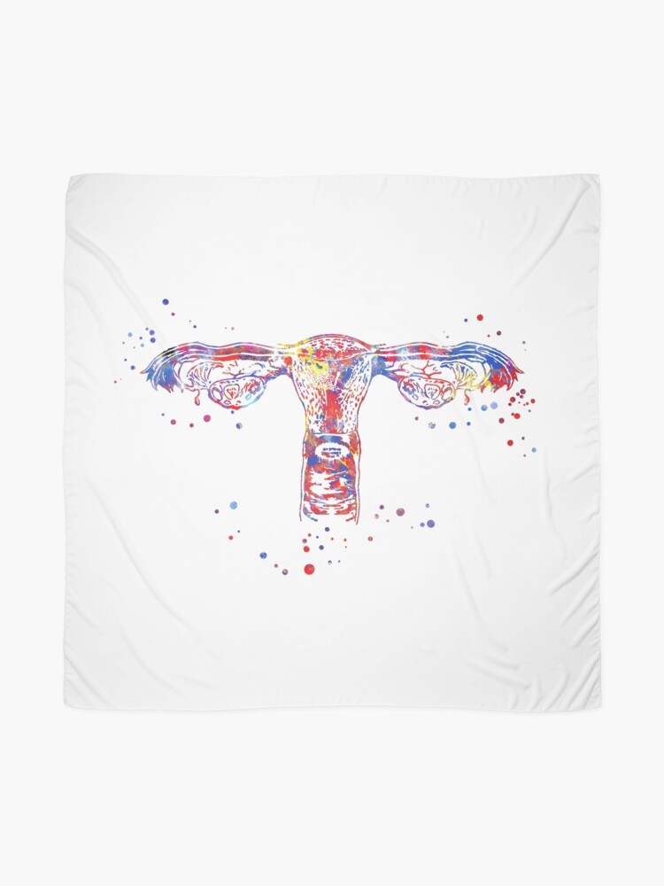 Uterus Watercolor Print Human Anatomy Art Clinic Decor Medical Art OBGYN Doctor