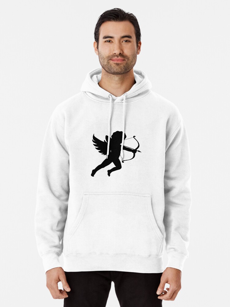 Angel, cupid, cherub with bow and arrow for Valentine's day with big  angular wings  Pullover Hoodie for Sale by Marcin Adrian