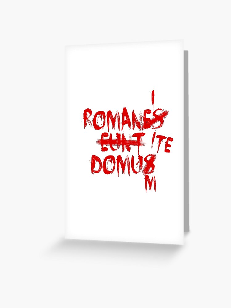 Carte De Vœux Romanes Eunt Domus Les Romains Rentrent Chez Eux Corriges Par Bpcreate Redbubble