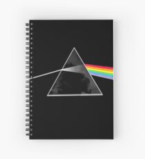 Cuaderno de espiral Pink Floyd lado oscuro de la luna - fondo de nubes